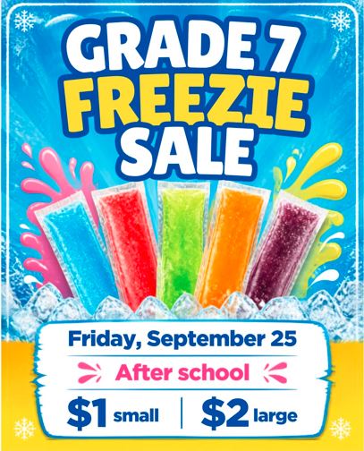 Freezies Sale – September 25, 2026